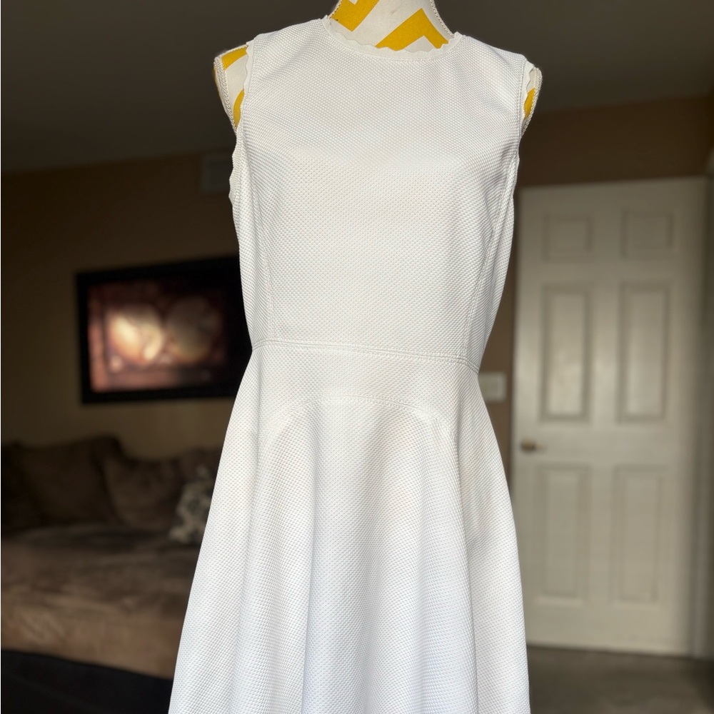 Rebecca Taylor sleeves white dress with trimmed details